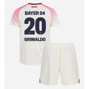 Bayer Leverkusen Alejandro Grimaldo #20 Udebanetrøje Børn 2025-26 Kortærmet (+ Korte bukser)